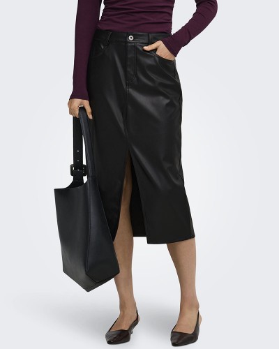 ONLY ONLBITTEN FAUX LEATH PENCIL SKIRT CC OTW - 15373299