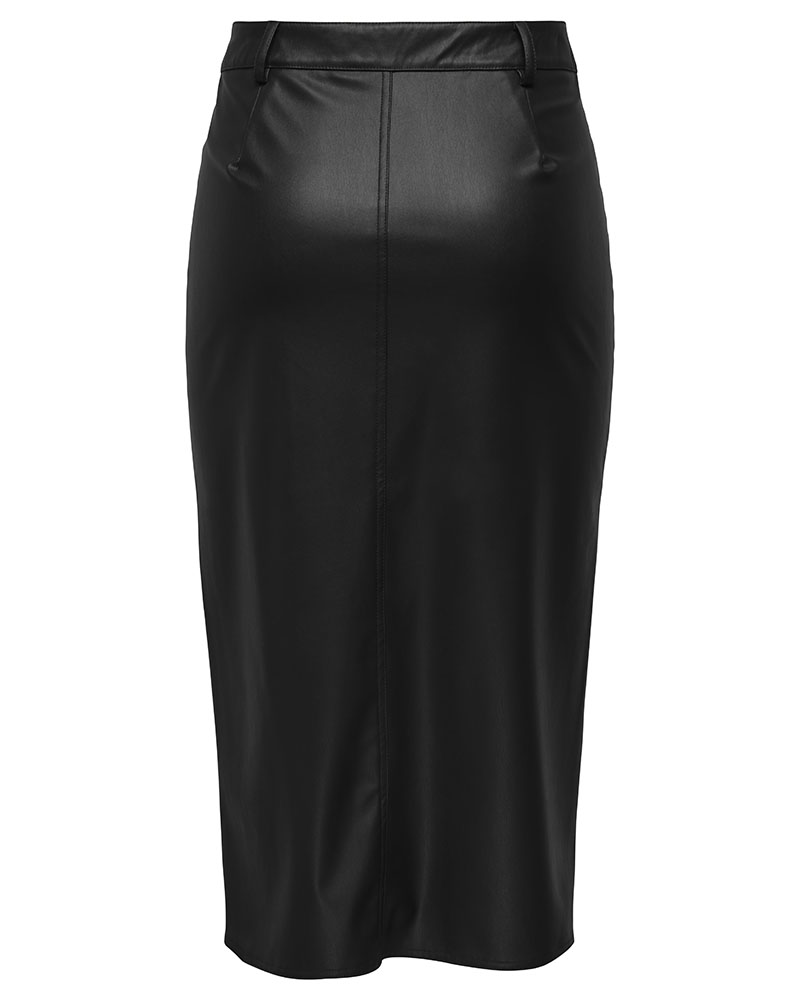 ONLY ONLBITTEN FAUX LEATH PENCIL SKIRT CC OTW - 15373299
