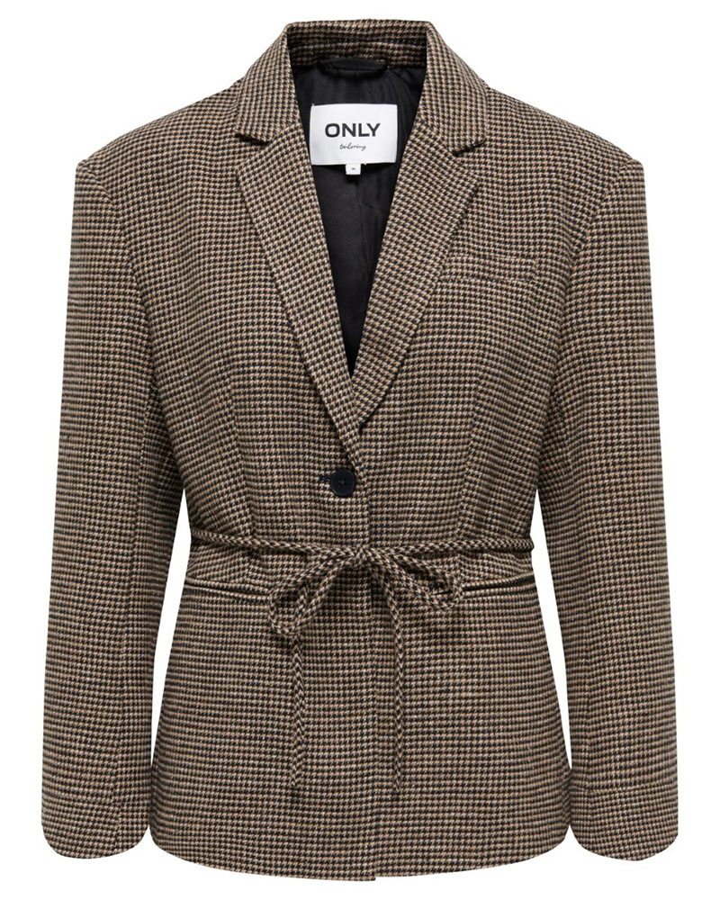 ONLY ONLNELLA L/S BELT CHECK BLAZER CC TLR - 15376947