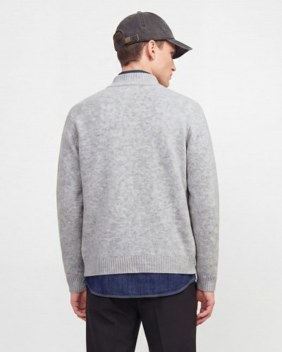 JACK & JONES JJSOHO OLLIE KNIT HIGH NECK ZIP CAR SN - 12298535