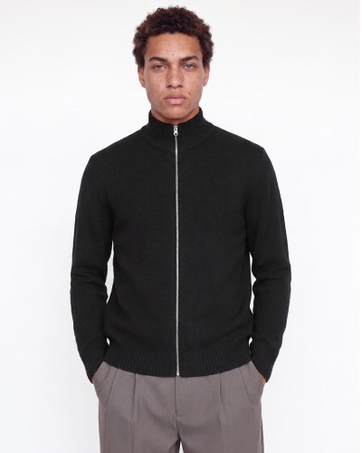 JACK & JONES JJSOHO OLLIE KNIT HIGH NECK ZIP CAR SN - 12298535