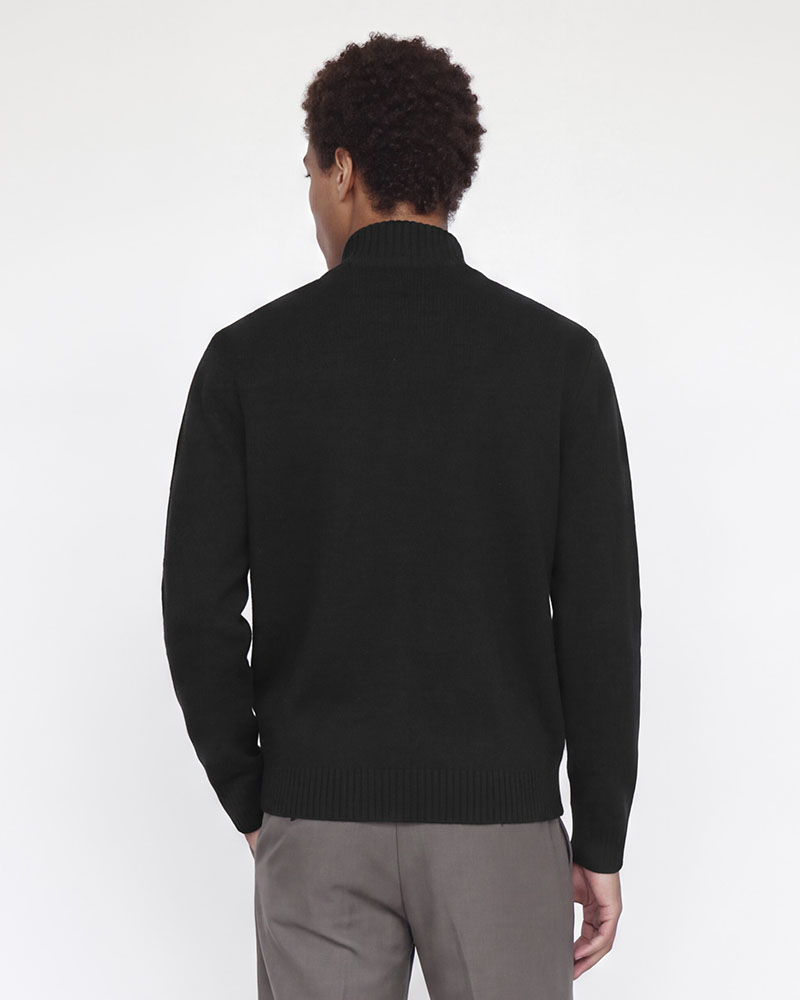 JACK & JONES JJSOHO OLLIE KNIT HIGH NECK ZIP CAR SN - 12298535