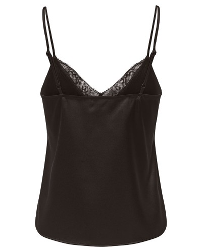 ONLY ONLFARAYA STRAP LACE SATIN TOP WVN - 15380254