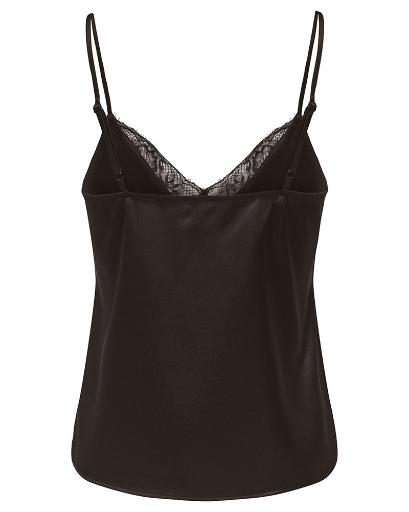 ONLY ONLFARAYA STRAP LACE SATIN TOP WVN - 15380254