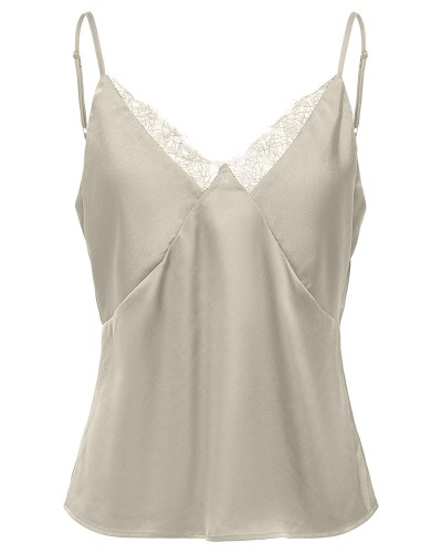 ONLY ONLFARAYA STRAP LACE SATIN TOP WVN - 15380254