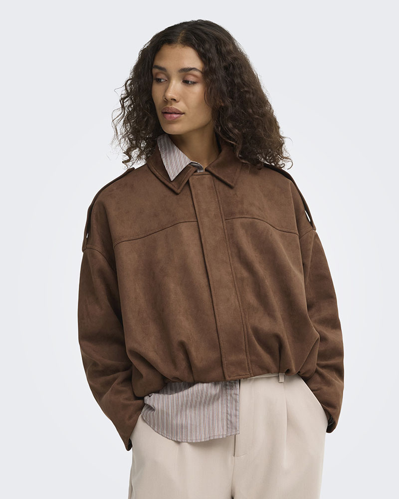ONLY ONLMOON-STINA FAUX SUEDE BOMBER PNT NOOS - 15381024