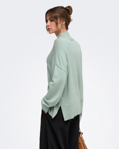 ONLY ONLMARY LS HIGH NECK SLIT KNT NOOS - 15379251