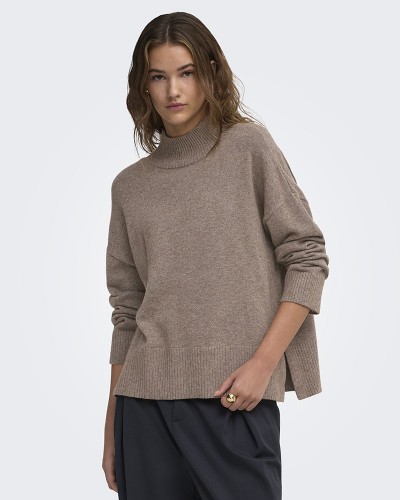 ONLY ONLMARY LS HIGH NECK SLIT KNT NOOS - 15379251