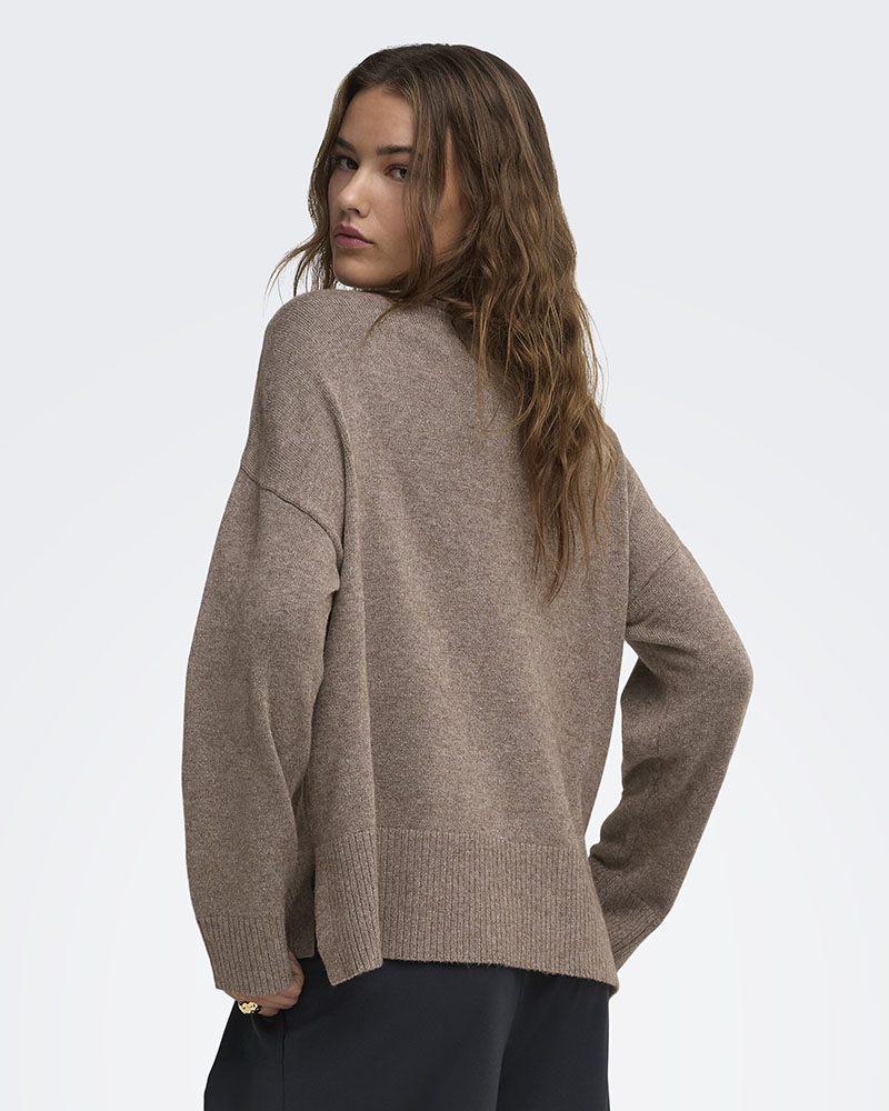 ONLY ONLMARY LS HIGH NECK SLIT KNT NOOS - 15379251