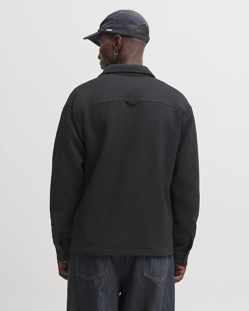 JACK & JONES JCOFUSION JERSEY WAFFLE OVERSHIRT - 12300901