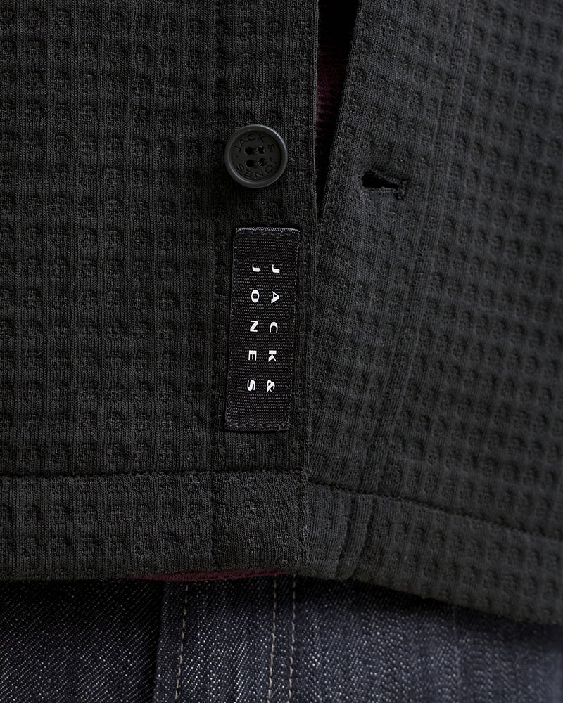 JACK & JONES JCOFUSION JERSEY WAFFLE OVERSHIRT - 12300901