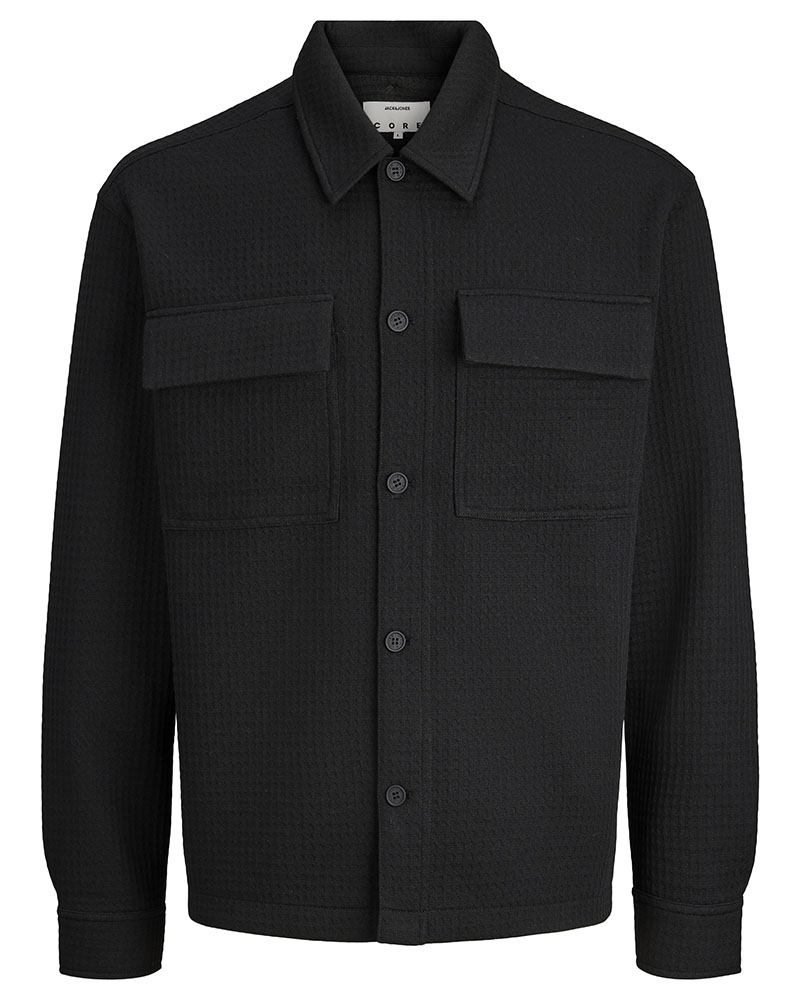 JACK & JONES JCOFUSION JERSEY WAFFLE OVERSHIRT - 12300901