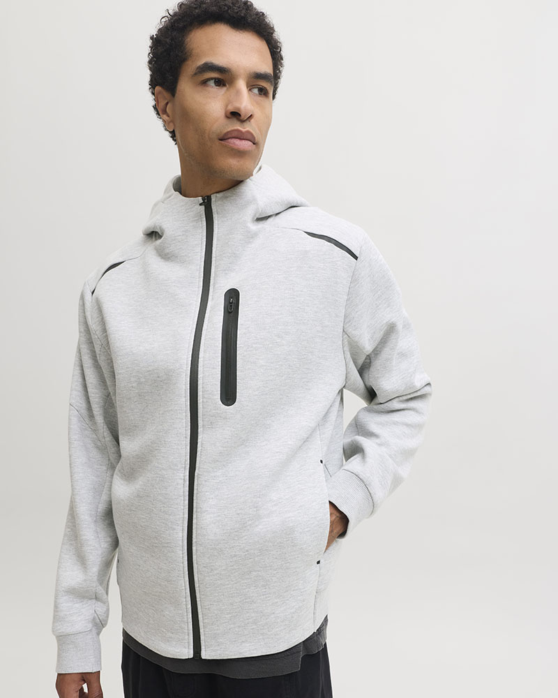 JACK & JONES JCOFUSION SWEAT FULL ZIP HOOD - 12301089
