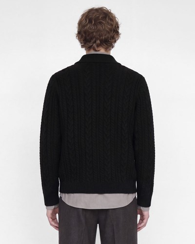 JACK & JONES JPRBLUCALLUM CABLE KNIT SHAWL NECK - 12299949