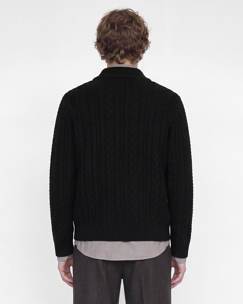 JACK & JONES JPRBLUCALLUM CABLE KNIT SHAWL NECK - 12299949 JACK & JONES JPRBLUCALLUM CABLE KNIT SHAWL NECK - 12299949