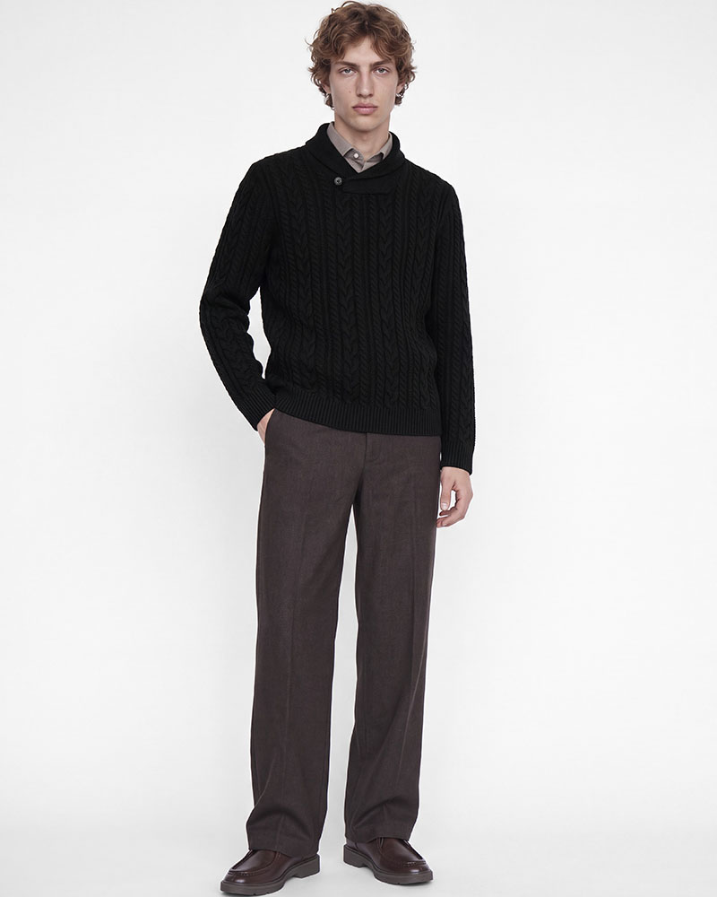 JACK & JONES JPRBLUCALLUM CABLE KNIT SHAWL NECK - 12299949 JACK & JONES JPRBLUCALLUM CABLE KNIT SHAWL NECK - 12299949