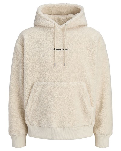 JACK & JONES JORNORREBRO EMB TEDDY SWEAT HOOD - 12300016