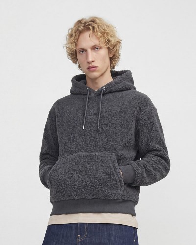 JACK & JONES JORNORREBRO EMB TEDDY SWEAT HOOD - 12300016