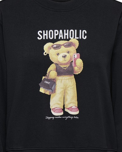 ONLY ONLBILA L/S BEAR O-NECK RS UB SWT - 15363143