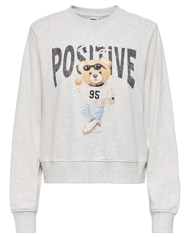 ONLY ONLBILA L/S BEAR O-NECK RS UB SWT - 15363143
