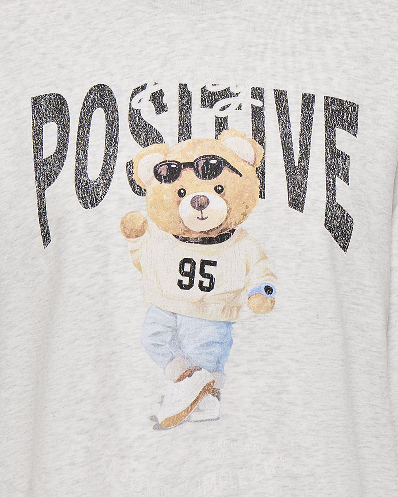 ONLY ONLBILA L/S BEAR O-NECK RS UB SWT - 15363143