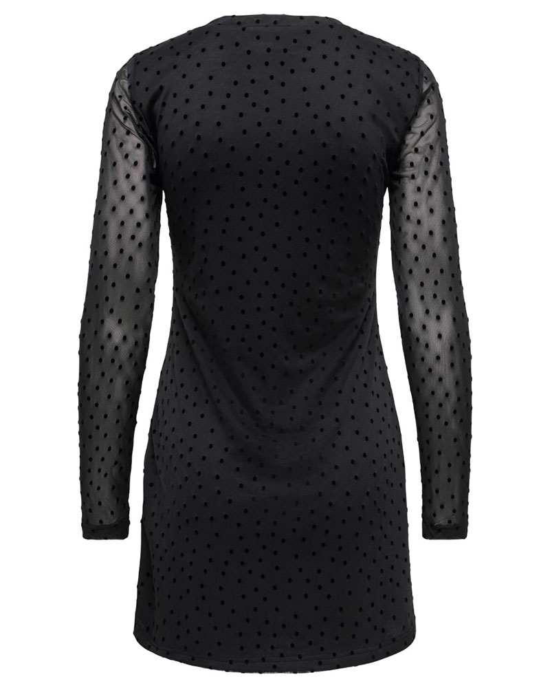 ONLY ONLNOVA L/S MESH SHORT DRESS WVN - 15380361
