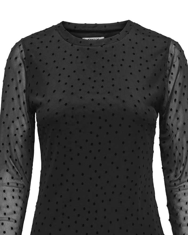 ONLY ONLNOVA L/S MESH SHORT DRESS WVN - 15380361