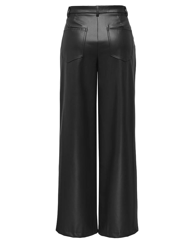 ONLY ONLNIELLA HW FAUX LEATHER WIDE PANT PNT - 15378766 ONLY ONLNIELLA HW FAUX LEATHER WIDE PANT PNT - 15378766