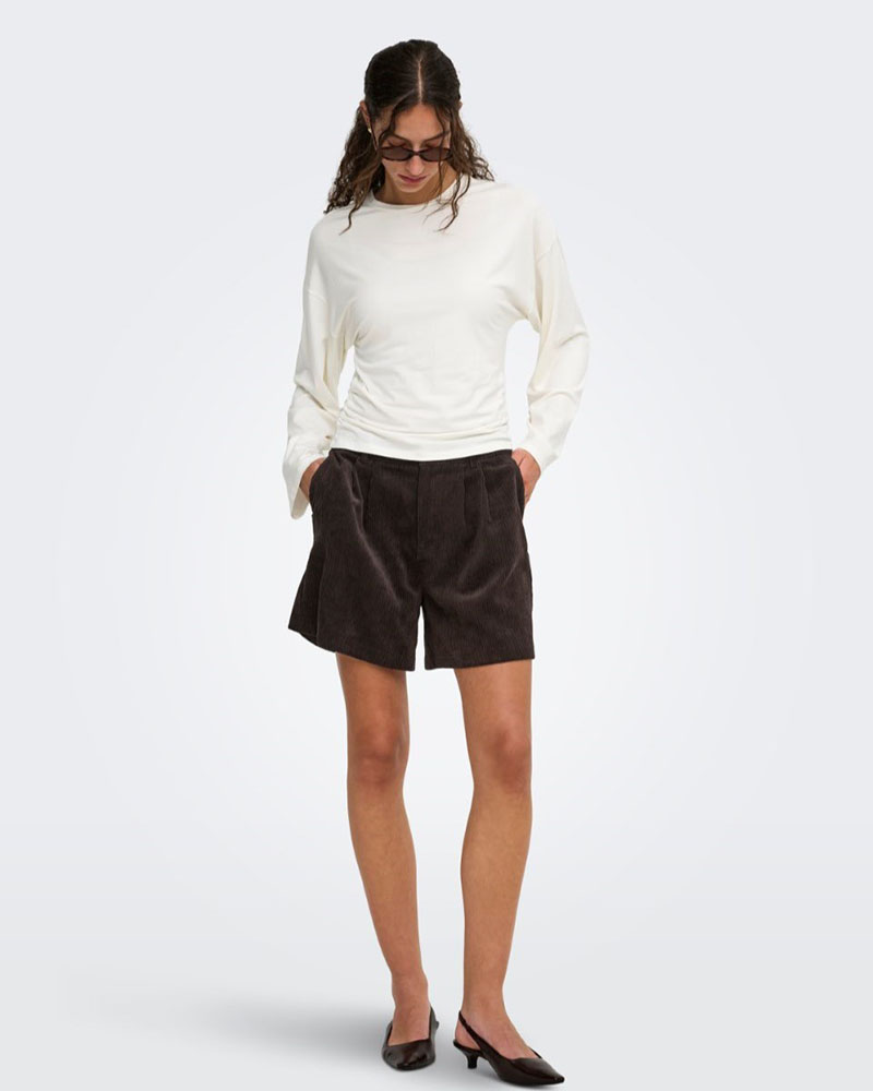 ONLY ONLAGATE HW CORD PLEAT SHORTS PNT - 15379198 ONLY ONLAGATE HW CORD PLEAT SHORTS PNT - 15379198