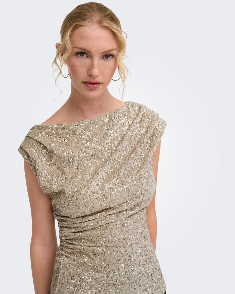 ONLY ONLNOXLEY SL SEQUIN TOP WVN - 15383400 ONLY ONLNOXLEY SL SEQUIN TOP WVN - 15383400