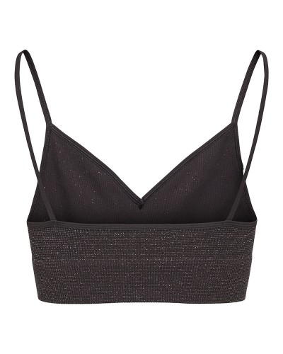 ONLY ONLVICKY GLITTER SEAMLESS V-NECK TOP ACC - 15245895
