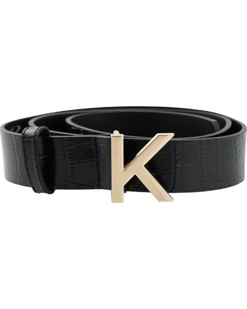 KENDALL +  KYLIE K&K LEATHER BELT BLACK - HBKK-321-0007-95