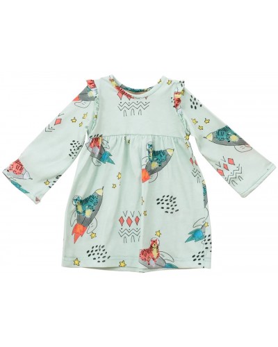 COOCOOTALES Tigers in space dress baby - AW22-TISDB COOCOOTALES Tigers in space dress baby - AW22-TISDB