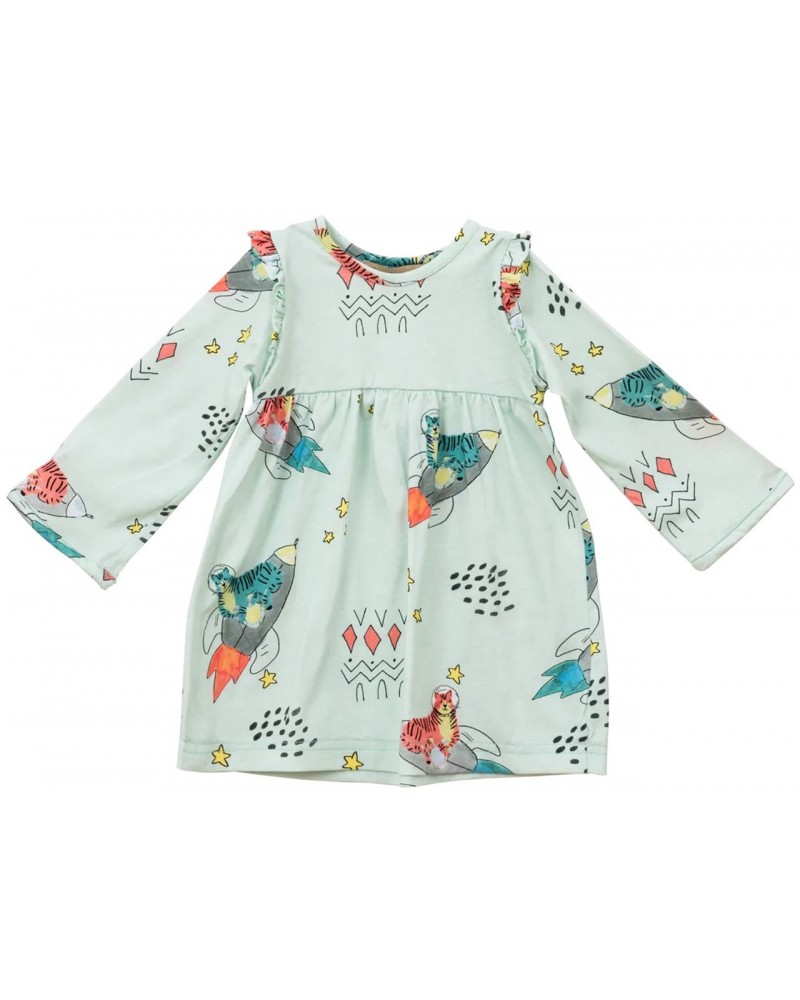 COOCOOTALES Tigers in space dress baby - AW22-TISDB