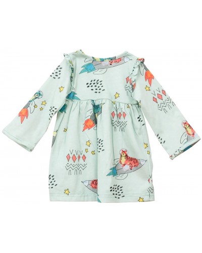 COOCOOTALES Tigers in space dress baby - AW22-TISDB