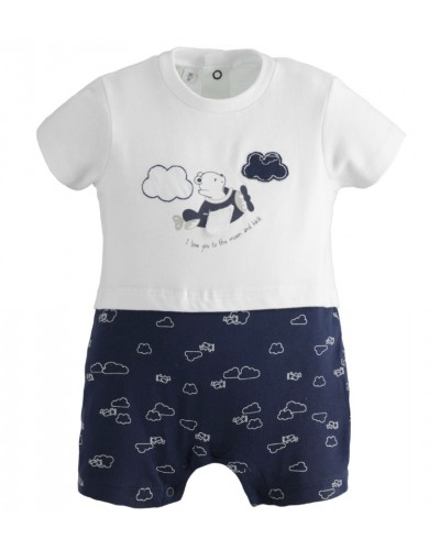 IDO Romper with bear and clouds - 4.4076/00