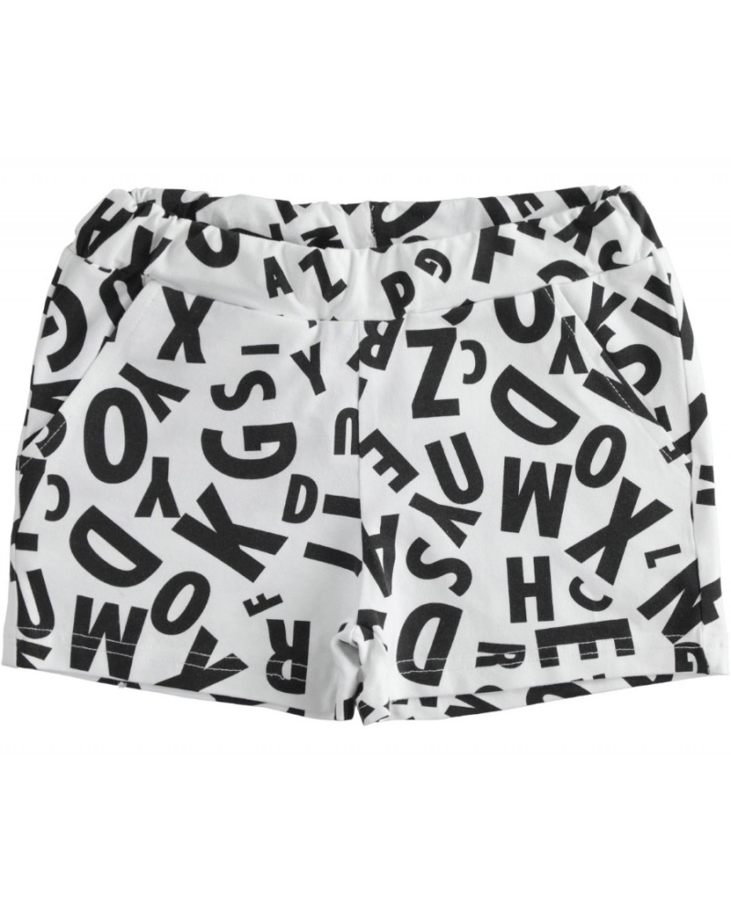 IDO Stretch jersey all over print girl's shorts - 4.4033/00