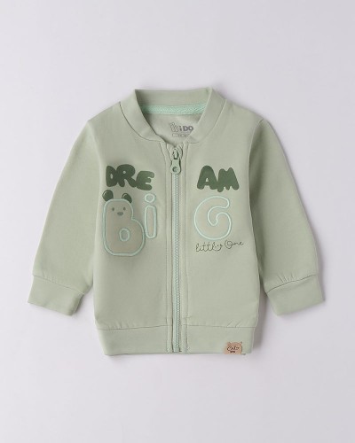 IDO OPEN LONG SLEEVE SWEATER WITH ZIP OR BUTTONS - 4.F046/00 IDO OPEN LONG SLEEVE SWEATER WITH ZIP OR BUTTONS - 4.F046/00