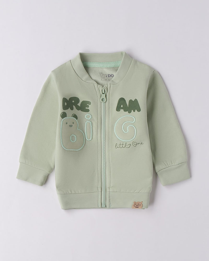 IDO OPEN LONG SLEEVE SWEATER WITH ZIP OR BUTTONS - 4.F046/00 IDO OPEN LONG SLEEVE SWEATER WITH ZIP OR BUTTONS - 4.F046/00