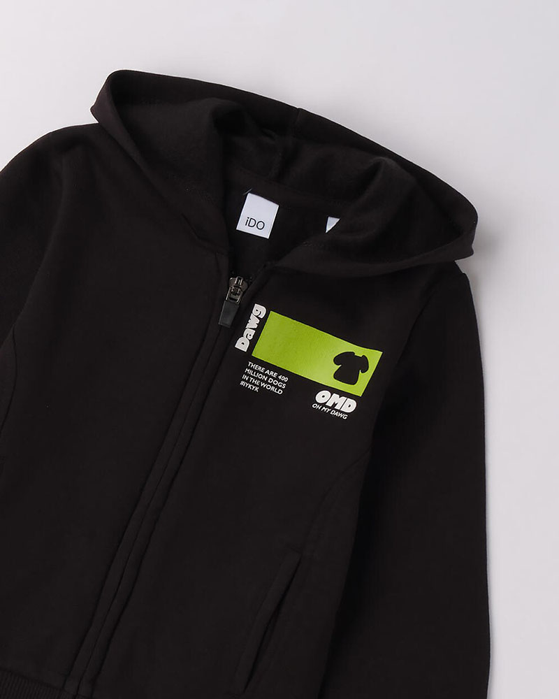 IDO OPEN LONG SLEEVE SWEATER WITH ZIP OR BUTTONS - 4.F834/00 IDO OPEN LONG SLEEVE SWEATER WITH ZIP OR BUTTONS - 4.F834/00