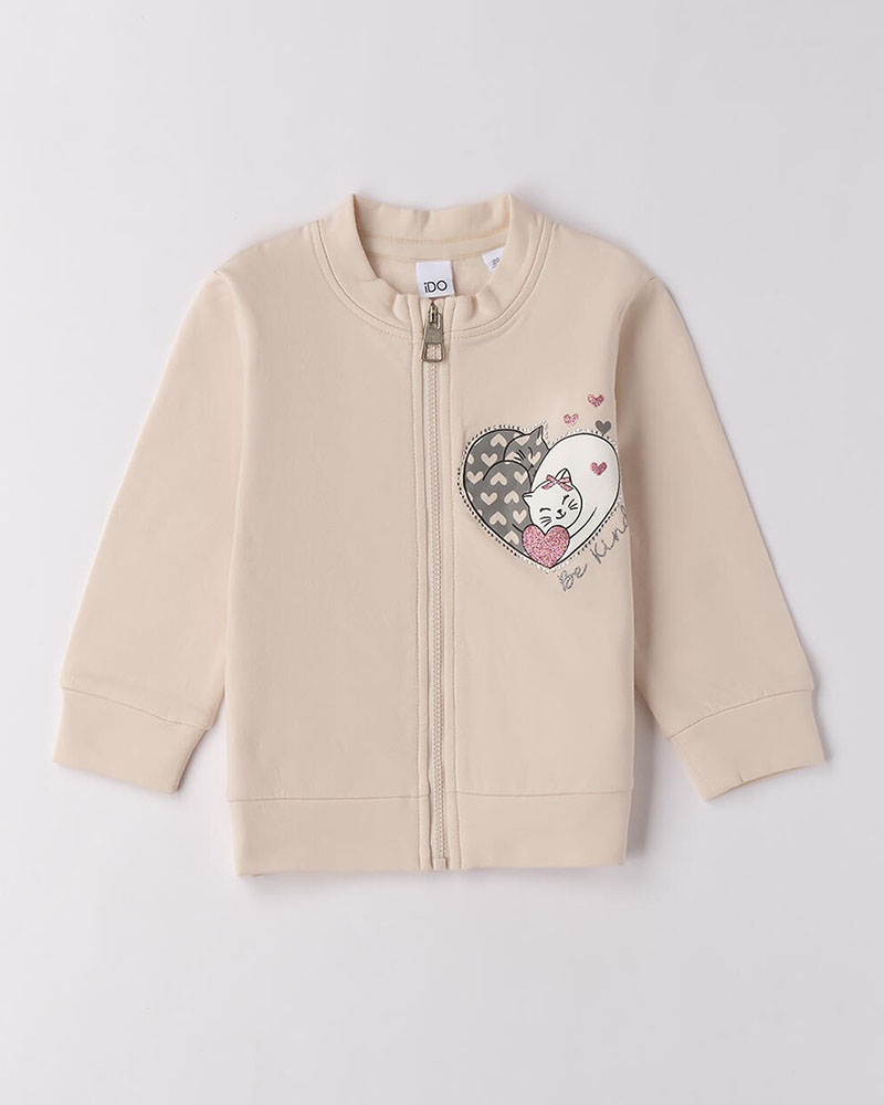 IDO OPEN LONG SLEEVE SWEATER WITH ZIP OR BUTTONS - 4.F765/00 IDO OPEN LONG SLEEVE SWEATER WITH ZIP OR BUTTONS - 4.F765/00