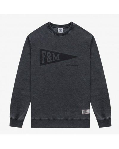 FRANKLIN MARSHALL F&M Sweatshirt  /  BURN OUT SUPER SOFT FLEECE - JM5157.000.2014G46