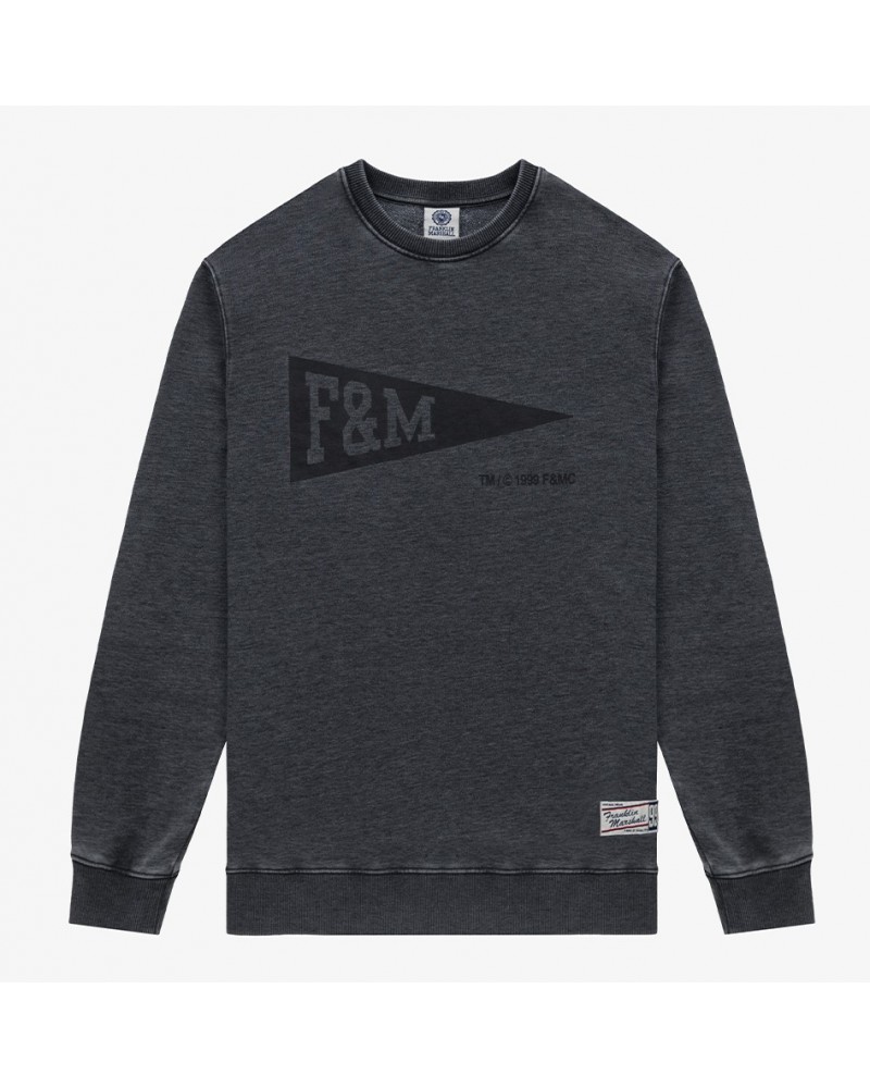 FRANKLIN MARSHALL F&M Sweatshirt  /  BURN OUT SUPER SOFT FLEECE - JM5157.000.2014G46