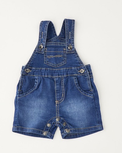 IDO SHORT DENIM DUNGAREES - 4.G176/00
