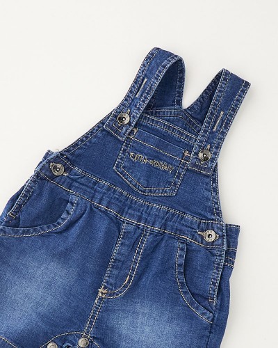 IDO SHORT DENIM DUNGAREES - 4.G176/00