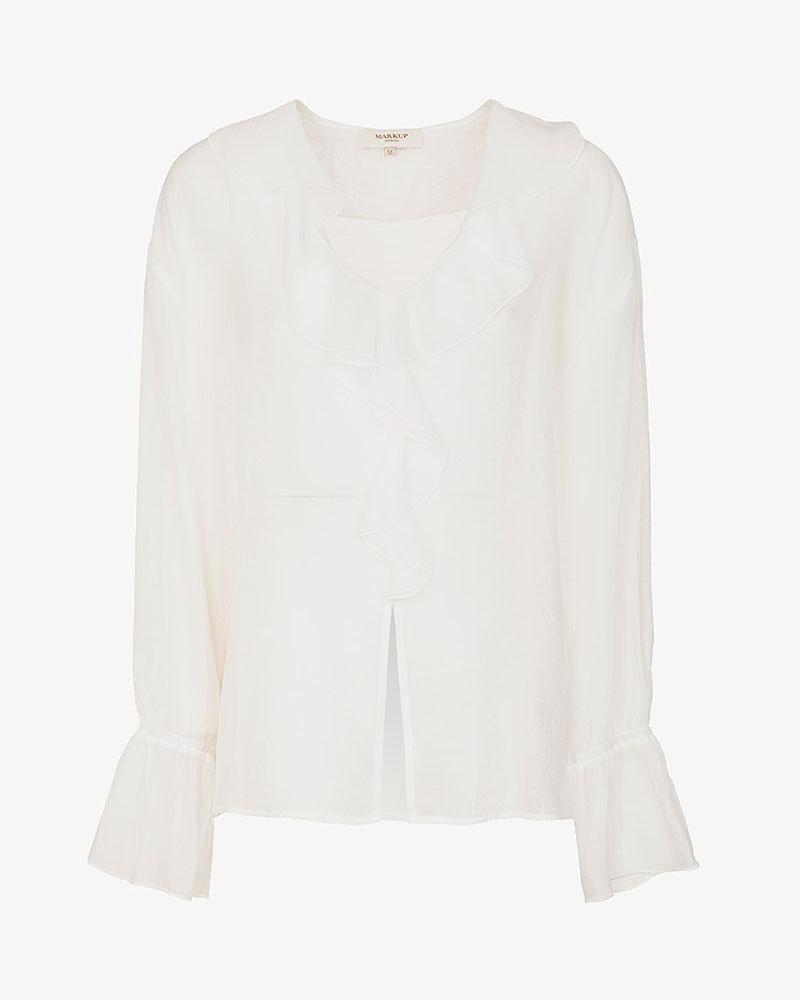 MARKUP  BLUSA IN MUSSOLA CON ROUCHES ΓΥΝΑΙΚΕΙΟ ΜΠΛΟΥΖΑ - MUPAPMW1610104000000