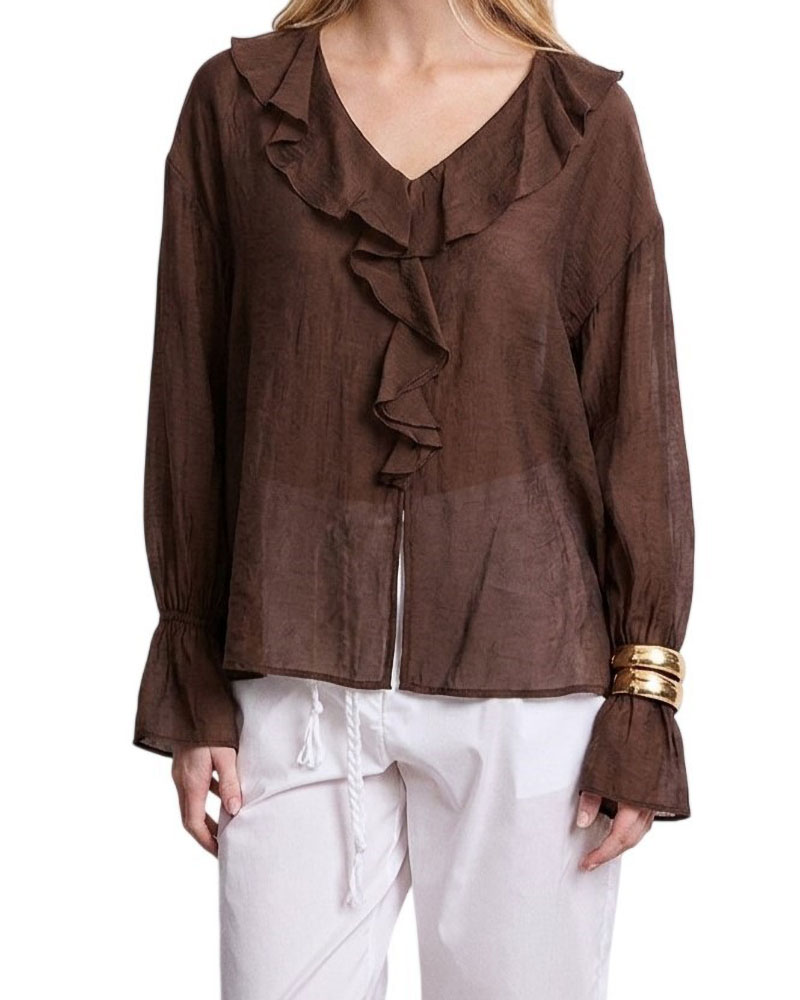 MARKUP  BLUSA IN MUSSOLA CON ROUCHES ΓΥΝΑΙΚΕΙΟ ΜΠΛΟΥΖΑ - MUPAPMW1610104000000