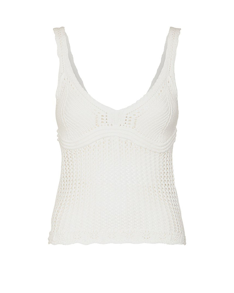 MARKUP  TOP F.7 IN CROCHET CON SCOLLO V ΓΥΝΑΙΚΕΙΟ ΠΛΕΚΤΟ - MUPAPMW1600007000000