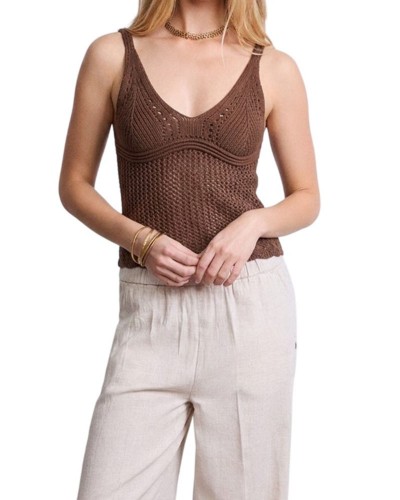 MARKUP  TOP F.7 IN CROCHET CON SCOLLO V ΓΥΝΑΙΚΕΙΟ ΠΛΕΚΤΟ - MUPAPMW1600007000000