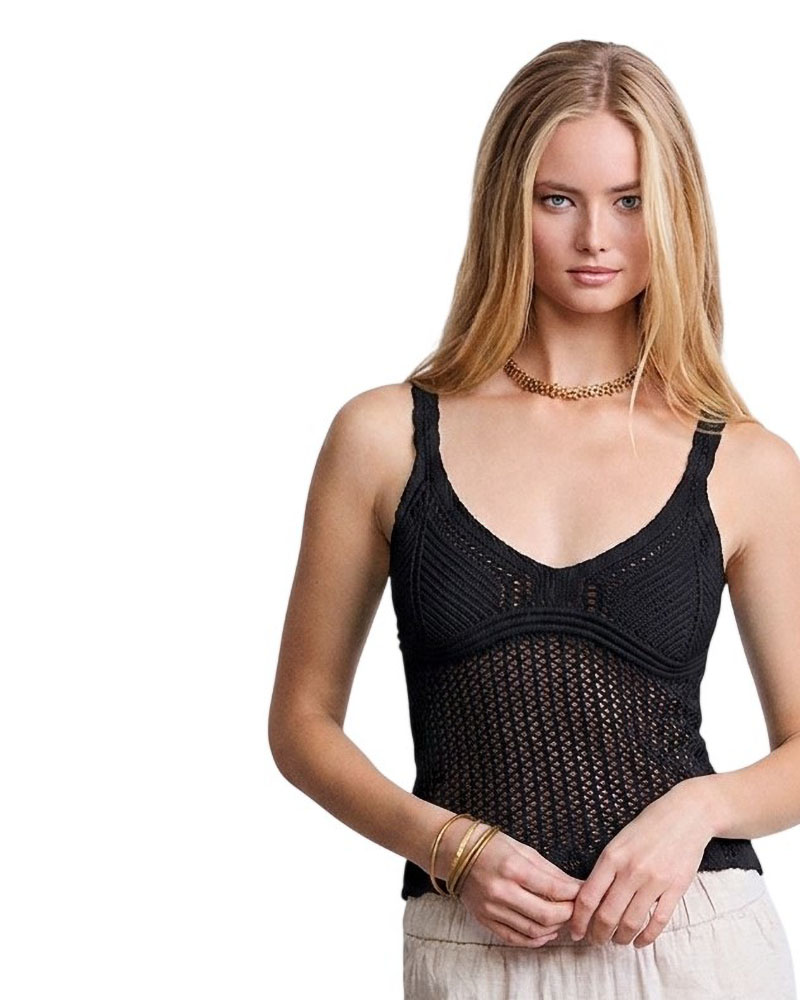 MARKUP  TOP F.7 IN CROCHET CON SCOLLO V ΓΥΝΑΙΚΕΙΟ ΠΛΕΚΤΟ - MUPAPMW1600007000000